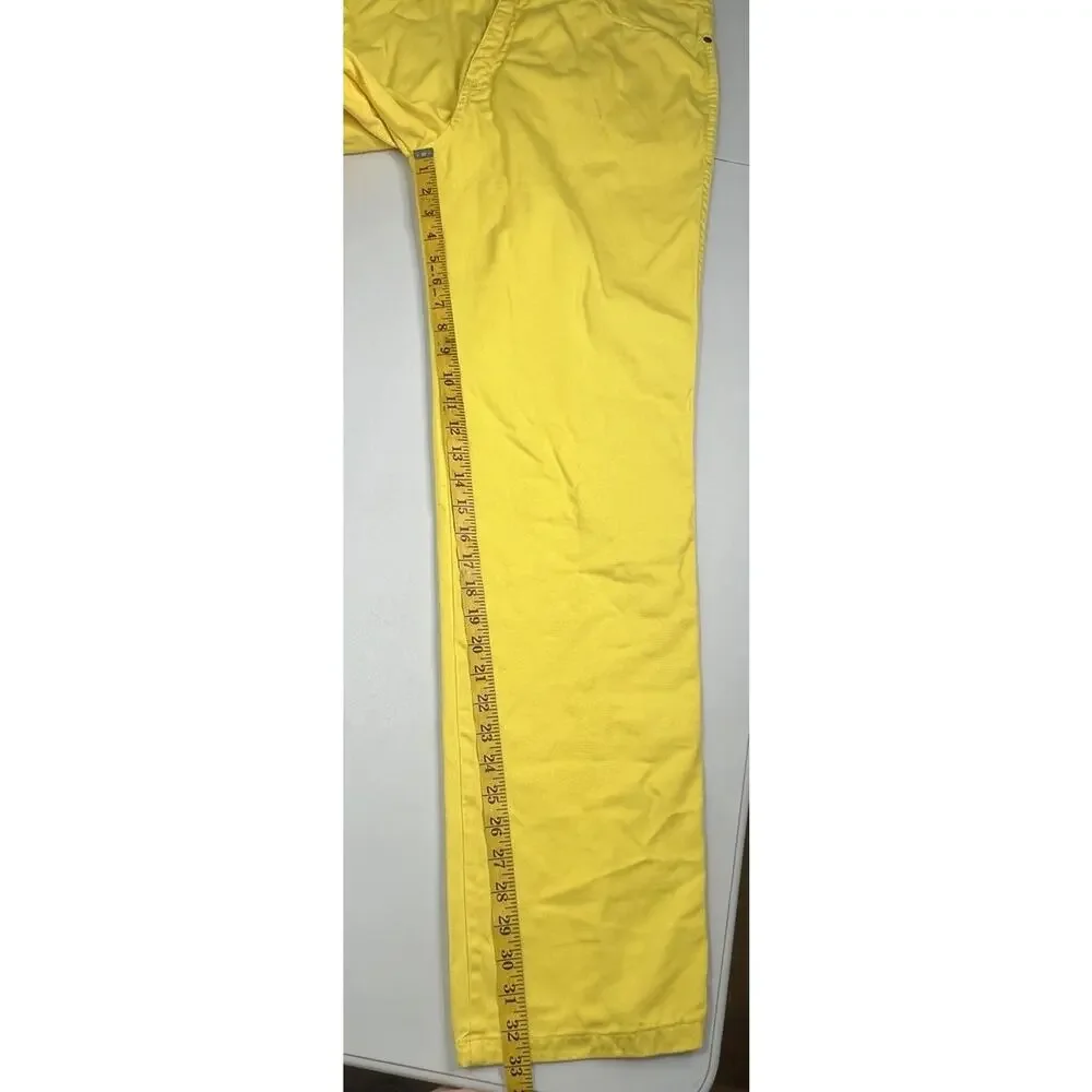 Vintage Guess Jeans Yellow Straight Leg Denim Pants Retro Men’s Size 34